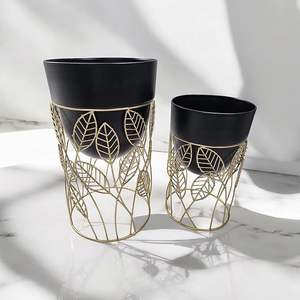 Decorative Iron <b>Plant</b> <b>Pots</b> Powder Coated Finish Stylish for Home & Garden <b>Long</b>-Lasting Indoor/Outdoor Use - Product Image 2