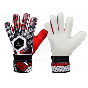 Vente flash Gants de gardien de but professionnels de haute qualité en cuir hybride avec protection des doigts pour le football - Product Image 1