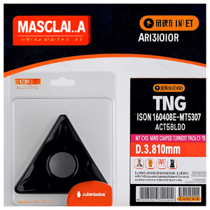 Insertos de Torneado de Alta Calidad ISO TNMG 160408E-MT5305 D.3.81mm MT-CVD con Recubrimiento, Paquete de 10 - Product Image 2