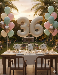 Ballons en aluminium en forme de lettres blanches de 100 cm pour décorations d'événements (anniversaires, Halloween) - Vente en gros - Product Image 3