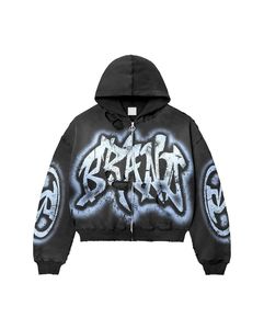 High Quality Streetwear Winter Customized Hooded Oversized Cotton Drawstring Tracksuit <b>Distressed</b> with Screen Printing - Product Image 3