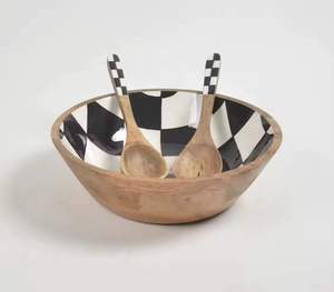 Bol de fruits rond imprimé en émail chaud avec table de serveurs bol en bois décoratif vaisselle décor à la maison bol de fruits cadeau de mariage maison - Product Image 3