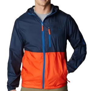 Chaqueta Cortavientos Impermeable con Capucha y Cremallera para Hombre, Ropa Deportiva Transpirable, Chaqueta Cortavientos Informal con Cuello Alto para Verano - Product Image 1