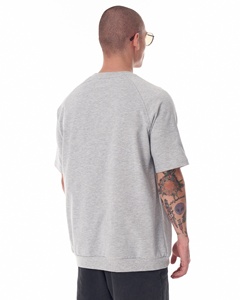 T-shirt surdimensionné à épaules tombantes pour hommes 2024 100% coton Streetwear décontracté avec ourlet incurvé et longue impression OEM - Product Image 3