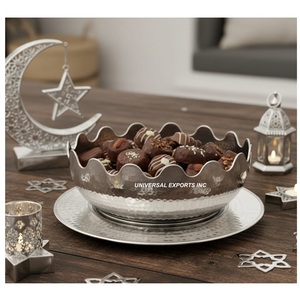 Arabian Design Metal Chocolate Bowl Excellent Quality Handmade Sweet Bowl Round Shape Decorative Chocolate Bowl - Product Image 1