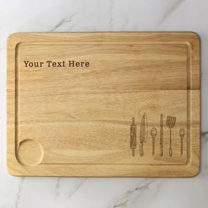 Planche à découper en bois d'acacia design, durable, artisanale, design moderne et luxueux, écologique pour les légumes et les fruits - Product Image 2