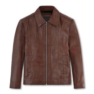 Vestes en cuir décontractées pour hommes, tendance, veste d'hiver pour hommes, prix bas, veste en cuir épaisse, vêtements d'automne et d'hiver, vestes en cuir - Product Image 1