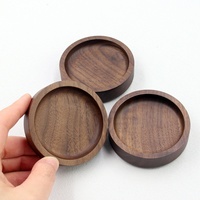 Plateau à bagues rond en bois de noyer, porte-bague de fiançailles, plateau à bijoux, plateau à bagues de mariage, cadeau pour le 5e anniversaire, plateau à bijoux de voyage