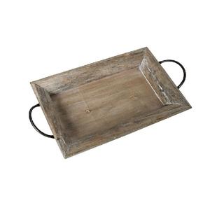 Bandejas de servicio de madera de diseño moderno de madera de acacia con mango de metal para uso en restaurantes y hoteles disponibles a un precio asequible - Product Image 2