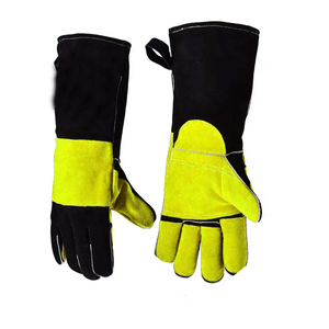Gants de soudage en cuir BBQ ignifuges de qualité supérieure les plus vendus pour la sécurité Gants de soudage toutes couleurs résistants à la chaleur - Product Image 4
