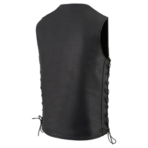 Professional Men's High Quality Black Motorcycle Spandex/Nylon Vest Custom Label Straight Bottom Side Lace Breathable Waterproof - Product Image 6