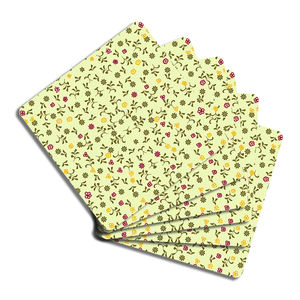 ที่รองแก้วไม้ลายดอกไม้สวยงามสำหรับเครื่องใช้บนโต๊ะอาหารในโรงแรมร้านอาหารบ้านครัวโต๊ะรับประทานอาหารดื่มชากาแฟ - Product Image 3