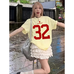 ODM OEM Unisex Oversize T-<b>Shirt</b> Plus Size Boxy Design Embroidered <b>Waffle</b> Short Length-Made Vietnam for Teenagers Men Women - Product Image 3