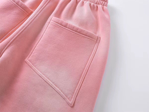 Pantalones Unisex Personalizados de Corte Regular, Gruesos, de Pierna Ancha, Estilo Deportivo, de Algodón, Lavado Ácido, Decoloración al Sol, Pintados, Rectos, Acampanados - Product Image 3