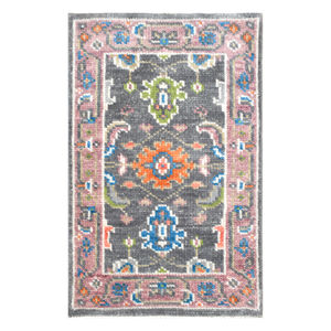 พรมขนแกะสีเทา8 'x 10' สไตล์วินเทจสำหรับห้องนั่งเล่น - Product Image 6