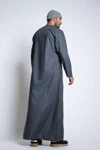 Moda lista para usar Thobes para hombres venta al por mayor estilo pakistaní saudí Jubba Thawb Vestido largo de oración para hombres adultos musulmanes - Product Image 3