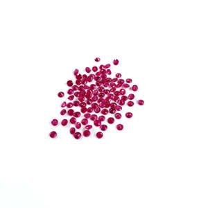 Natural Mozambique Untreated Ruby Calibrated <b>Rounds</b> 2mm & 3mm Brilliant Cut <b>Cushion</b> Shape Clear Color High Quality Gemstone - Product Image 1