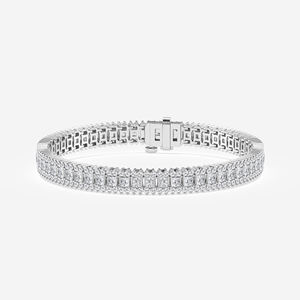 Stylish Rose Gold Moissanite Diamond <b>Bracelet</b> In 925 <b>Silver</b> Base, Featuring Princess Cut Diamond for Fashionable Look - Product Image 2