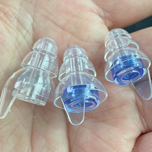 Bouchons d'oreilles anti-bruit Cadillac en silicone, protection pour la natation et le sommeil, embout bleu transparent, taille 1 - Product Image 1