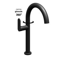 Mitigeur de lavabo M RUBINETTERIA à levier unique, bec haut, en acier inoxydable, cartouche 25 mm, 1.1/4, robinet de vidange monocommande pour bain et douche
