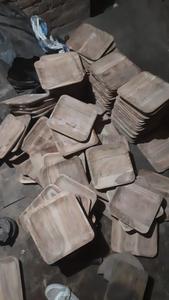 Plateau en bois d'acacia carré moderne de luxe Offre Spéciale fait à la main assiette à dîner chargeur Pack plats revêtement de qualité alimentaire pour le Camping - Product Image 2