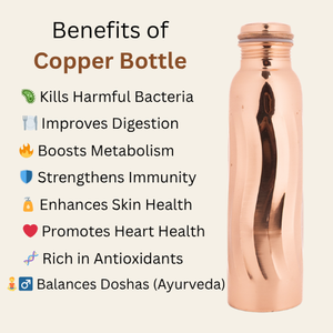 Hot Selling 100% Pure Copper <b>Water</b> Bottle <b>1</b> <b>Litre</b> Custom logo Available in Different Style for Drinking <b>Water</b> Oretrove MHQ - Product Image 3