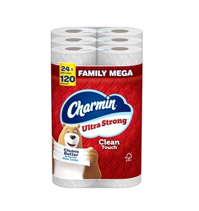 Charmin-กระดาษชำระที่แข็งแกร่งเป็นพิเศษสัมผัสที่สะอาด24ม้วนล้านครอบครัว = 120ม้วนปกติ - Product Image 1