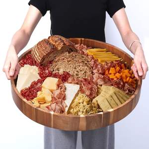 Bandeja de Madera Ecológica Hecha a Mano Lista para Exportar para Servir Bocadillos, Té y Café - Uso Doméstico, Encanto Rústico, Apta para Lavavajillas - Product Image 5