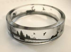 CON JOYERÍA PULSERAS Y BRAZALETES DE MODA Brazalete de moda Gran brazalete exagerado de moda Resina acrílica de varios colores - Product Image 4