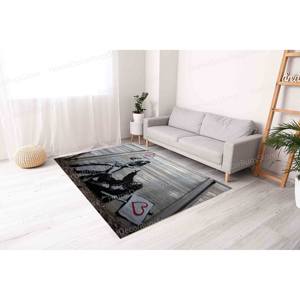 <b>Peace</b> vs. Love Printed Rug - Modern <b>Art</b> Inspired Design,Nonwoven Thin Rug - Product Image 4