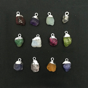 สร้อยคอพลอยอความารีนดิบแบบทำมือสไตล์ทางศาสนาโรเดียมชุบเงินบริสุทธิ์เครื่องประดับขายส่งจำนวนมาก - Product Image 6