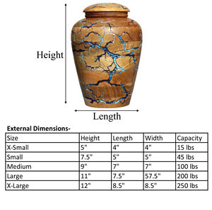 Urne funéraire en bois de manguier massif écologique Boîte de rangement et d'organisation à domicile pour les cendres humaines - Product Image 2