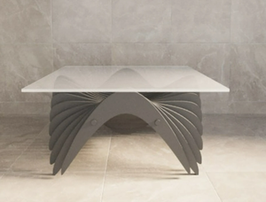 Kalatri Table centrale paramétrique ondulée de luxe moderne avec fonction amovible pour bureau à domicile et hôtel - Product Image 2