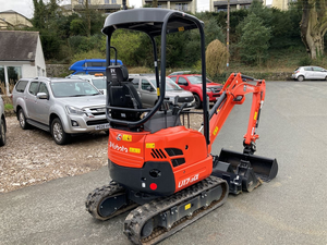Excavadora Compacta Usada Kubota U17-3 de 1.7T, Excavadora Diesel con Cuchilla Frontal - Product Image 6