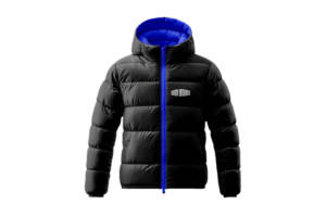 เสื้อแจ็กเก็ตทรงปลาปักเป้าฤดูหนาวของผู้ชายคอตั้งกระเป๋ากันกระแทกด้านข้างขนาดใหญ่มีโลโก้ตามต้องการ - Product Image 4