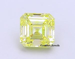 เพชรเม็ดเดี่ยวทรงแอสเชอร์ สีเหลืองเข้ม 3.5 กะรัต ได้รับการรับรองจาก IGI ความสะอาดระดับ VS เพาะเลี้ยงในห้องปฏิบัติการ สำหรับทำเครื่องประดับ - Product Image 1