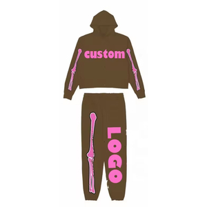 ชุดวอร์มผ้าเกล็ดปลาแบบปรับแต่งได้สำหรับผู้ชายเสื้อสเวตเตอร์ระบายอากาศพิมพ์โลโก้พัฟหลากสีสำหรับฤดูหนาว - Product Image 4