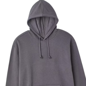 Sudadera con capucha de gran tamaño gris oscuro Unisex jersey de lana gruesa sudadera Lisa ropa de calle Casual suelta ajuste invierno cálido con capucha venta superior - Product Image 2