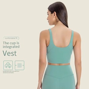 Customizable Lightweight Breathable Sports <b>Bras</b> for Women Off-the-Shoulder Neck Anti-Bacterial Eco-Friendly Plus Size Yoga - Product Image 4