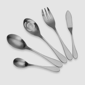 Ensemble de couverts en acier inoxydable plaqué argent avec manche en os blanc en acier inoxydable cuillère de Noël fourchette et couteau - Product Image 5