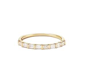 Anillo de Boda Clásico Brillante de Plata de Ley 925 Chapado en Oro de 14K con Moissanita para Mujer - Product Image 6