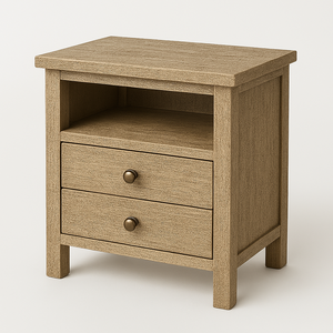 Table de chevet en bois marron de construction solide avec finition à base d'eau non toxique Table de chevet élégante pour enfants pour chambre à coucher - Product Image 1