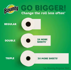 Best Price on Bountys Original Size 2-Ply Paper Towels White 8 Rolls | 20 Regulars Rolls Factory Sealed - Product Image 3