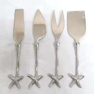 Ensemble d'outils à fromage en acier inoxydable de haute qualité pour mariage royal de luxe manche en marbre - Product Image 6