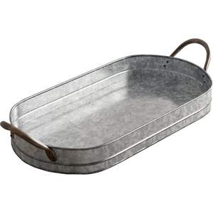 Bandeja de servicio Rectangular de Metal galvanizado superventas para el hogar, boda, mesa, bandeja para servir comida con asa - Product Image 4