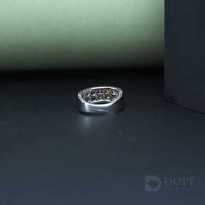 Acier inoxydable haute brillance plaqué or 14 carats, moissanite certifiée IGI, tendance, unisexe, cadeau pour mariage, fête, anniversaire - Product Image 4