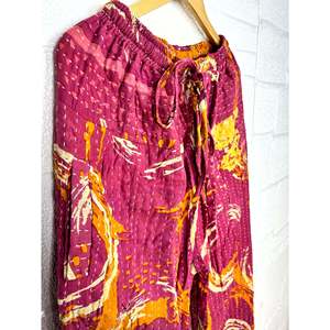 Pyjama unisexe bohème vintage 100% coton, léger, coupe ample, doux, respirant, confortable pour dormir et se détendre - Product Image 3