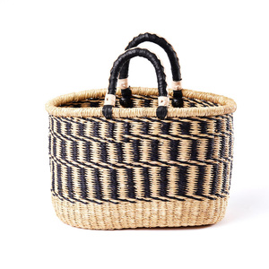Custom made <b>seagrass</b> clothing bag <b>basket</b> wholesale direct cost straw sea grass <b>laundry</b> bags - Product Image 2
