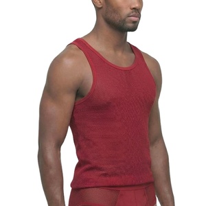 Camiseta sin mangas personalizada para hombre, de malla, corte ajustado, material de alta calidad, 260 g/m², transpirable, antipilling, para gimnasio, verano - Product Image 5