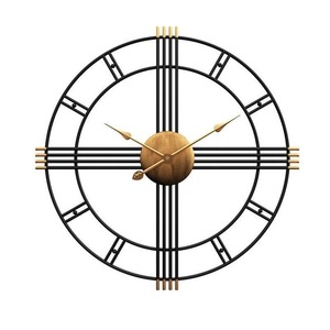 Stylish Modern Black Gold Combination Decorative Classical Wall Clock for Livingroom Bedroom Hallway Wedding Wall Hangings - Product Image 2